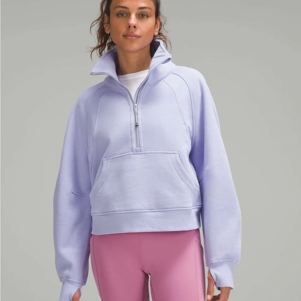 Lululemon Athletica Scuba funnel Half-Zip Lilac Smoke - Picture 1 of 5